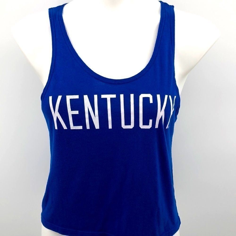 Pink VS Kentucky blue floral print tank top
